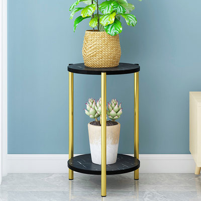 铁艺花架子北欧客厅花盆架阳台多肉落地式绿萝花架室内花几置物架 虎窝淘