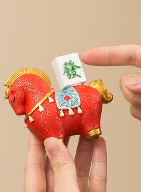 新年红色马年吉祥物喜庆摆件树脂