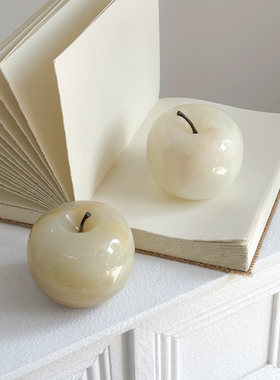 创意阿富汗玉石苹果摆件客厅玄关