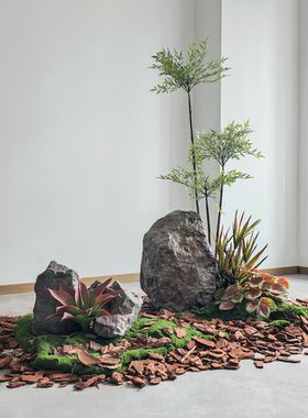 造景搭配松脂岩石场景庭院装饰品