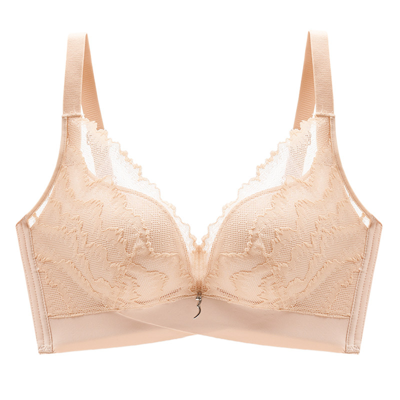 夏季无钢圈文胸套装收副乳上托胸罩 靓衣人文胸