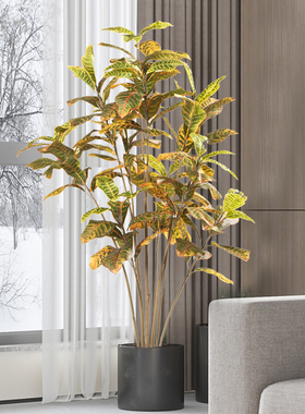 ins风仿生绿植大型室内盆栽造景