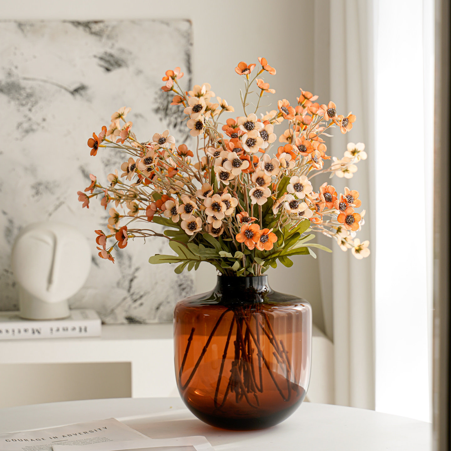 高级感逼真田园小苏梅假花仿真花花艺摆件客厅餐桌花摆花干花摆设,淘宝优惠券,粉丝福利购,淘宝优惠卷