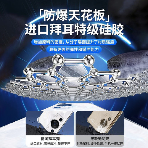 适用华为p60Pro手机壳透明p60Art气囊防摔60保护套Pura70硅胶镜头全包ultra新款p80高级女生简约男士超薄软壳 - 图1