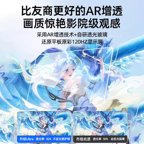 【AR超透】适用oppopad5钢化膜新款Pad4Pro平板膜padse类纸膜pad3磁吸可拆卸12.1英寸pad3pro全屏覆盖2025年2 - 图3
