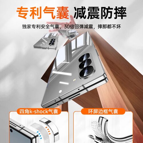 适用三星zfold6手机壳Galaxyzfold5新款Flip7超薄透明折叠屏zFold6保护套w24镜头全包防摔Fold3简约W23男女款 - 图2