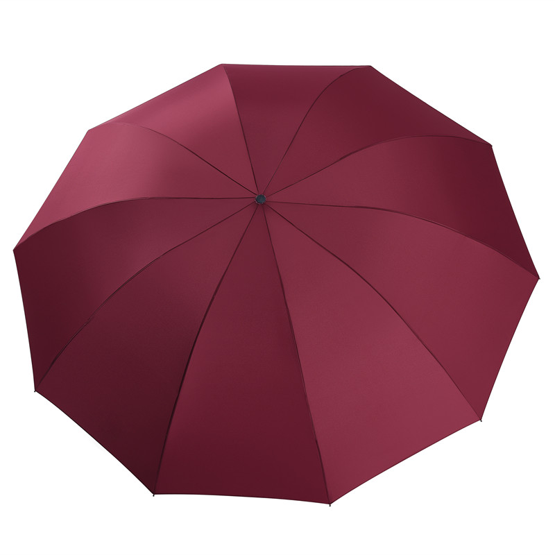 天堂伞晴雨两用雨伞超大加大号三折叠双人三人男女黑胶遮阳防晒伞 - 图2