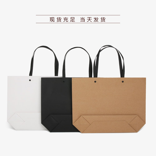 纸袋手提袋 服装礼品袋包装袋LOGO定制定做印刷铆钉拎袋现货包邮 - 图2