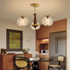 Medieval style branch-shaped iron acrylic living room chandelier