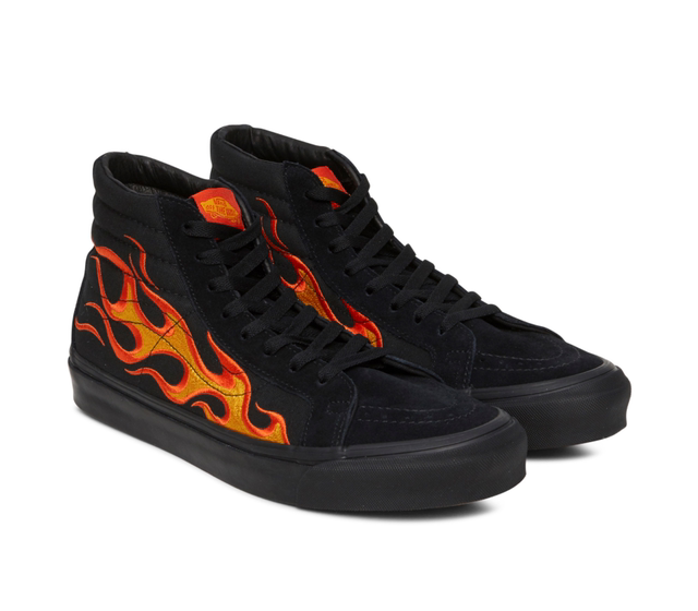vans flame high top