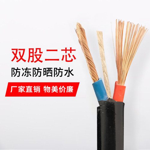 户外防冻电源线护套线电线国标二芯2.5 4 6平方电缆线牛筋线软线 - 图2