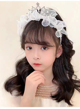 在逃公主皇冠发箍小女孩生日头箍主持人礼服配饰头饰女童六一节日