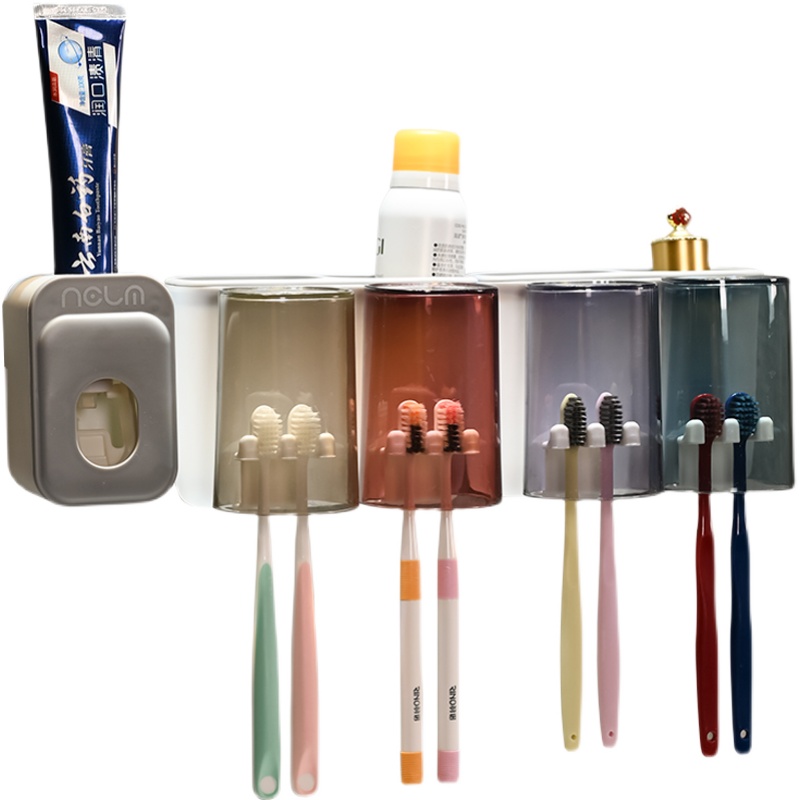 全自动挤牙膏神器壁挂式牙刷置物架2021新款免打孔挤压器收纳神器