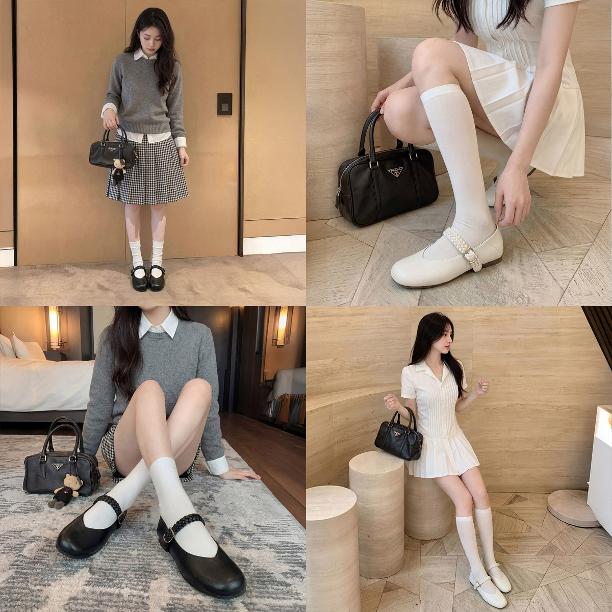 EBLAN/伊伴编织平底玛丽珍鞋女2026春季新款一字带奶奶鞋单鞋,淘宝优惠券,粉丝福利购,淘宝优惠卷