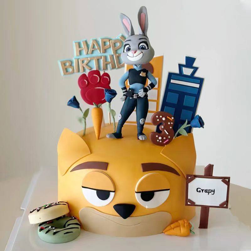 疯狂动物城朱迪尼克蛋糕儿童男女孩生日蛋糕全国同城配送上海北京,淘宝优惠券,粉丝福利购,淘宝优惠卷