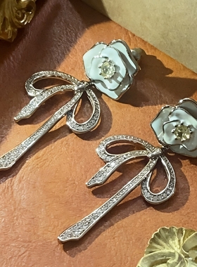 玫瑰雨露手链项链耳钉轻奢小众百搭精致高级感设计山茶花耳环手串