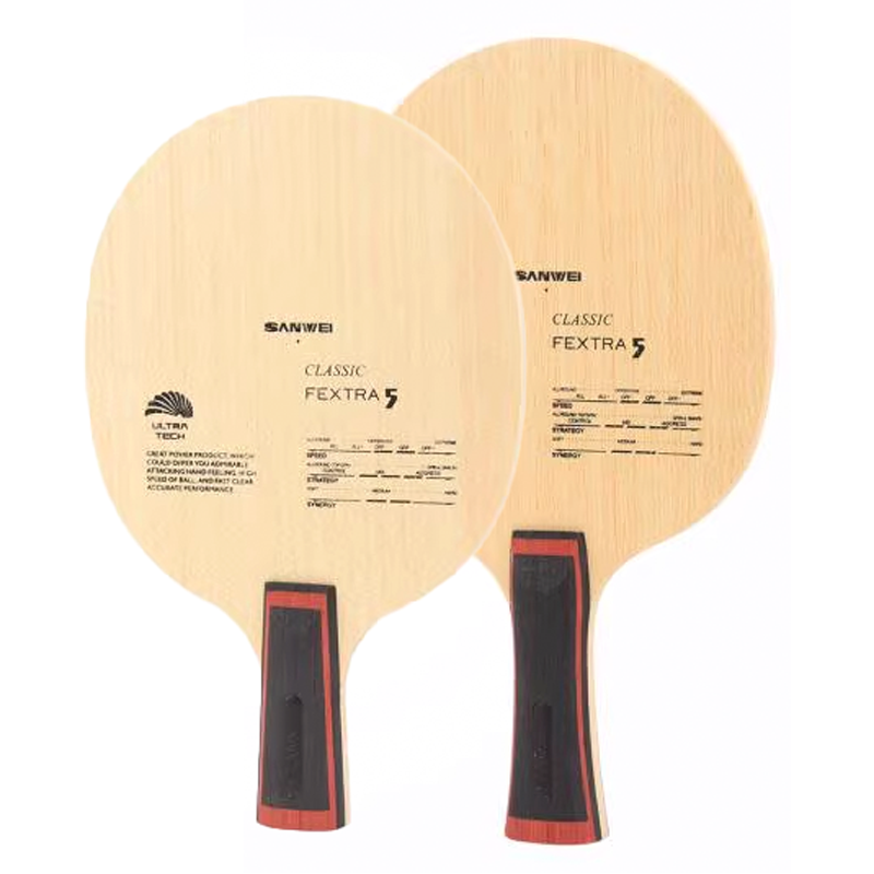 【湿父推荐】三维北欧5底板FEXTRA5五层纯木弧圈快攻乒乓球训练拍 - 图3