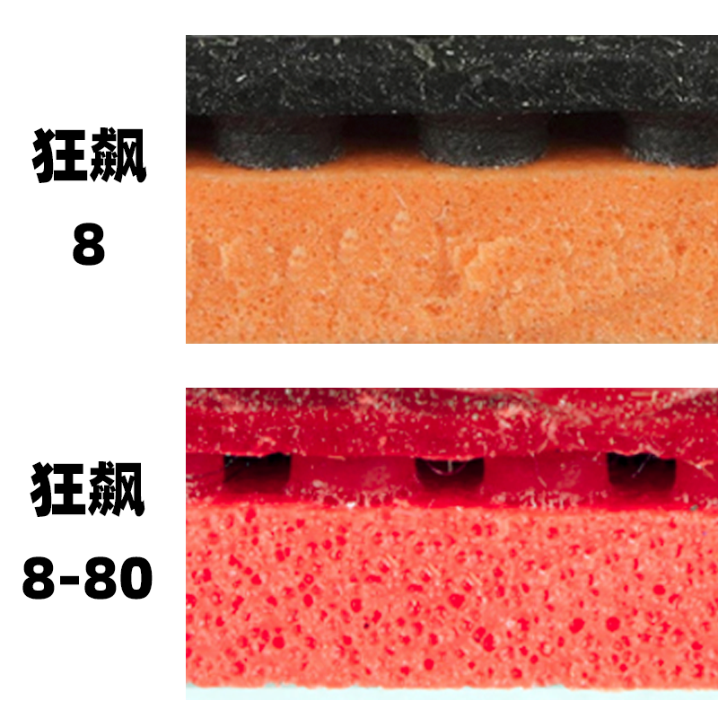 DHS红双喜狂飙8胶皮 粘性狂飚H8-80专业乒乓球拍反胶套胶37°柔正 - 图1