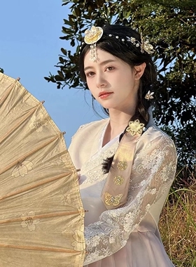 复古朝鲜服侧边珍珠发夹网红延吉