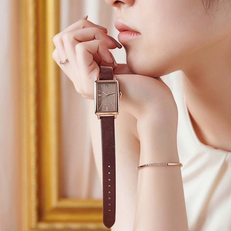 聚利时女皮带2021年新款方形石英表 julius聚利时盈硕日韩腕表