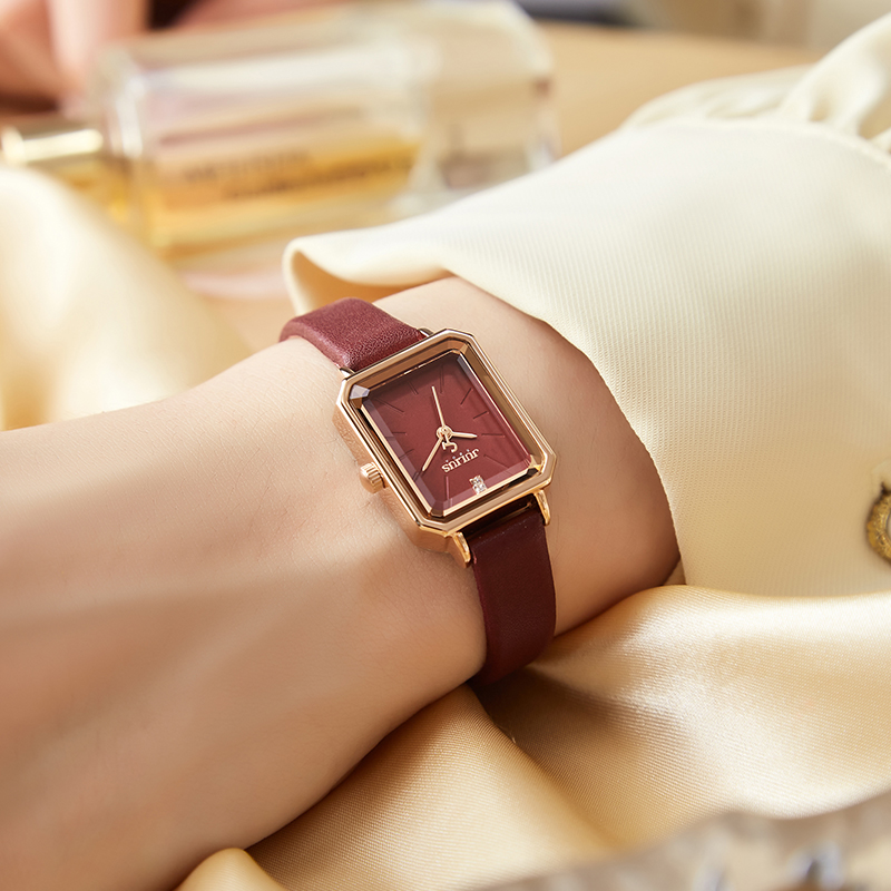 聚利时女轻奢小众简约气质感小方表 julius聚利时盈硕日韩腕表