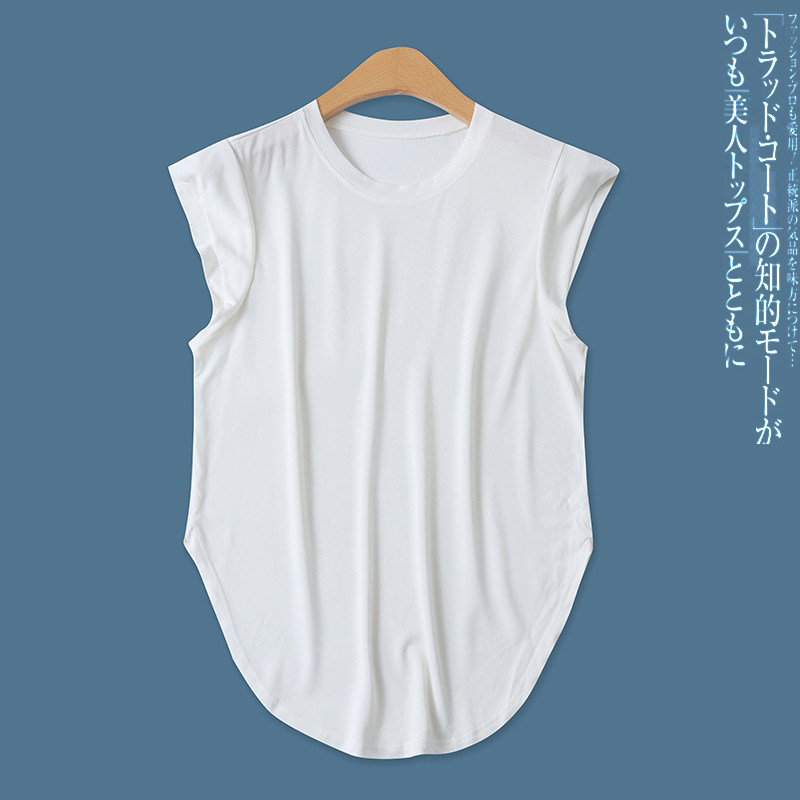 莫代尔T恤 夏季新款外贸女装百搭纯色圆领修身短袖套头上衣17631