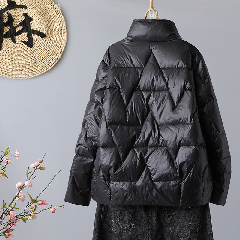 2023年文艺范冬季女士棉衣宽松短款轻薄时尚保暖棉服外套立领棉袄,淘宝优惠券,粉丝福利购,淘宝优惠卷