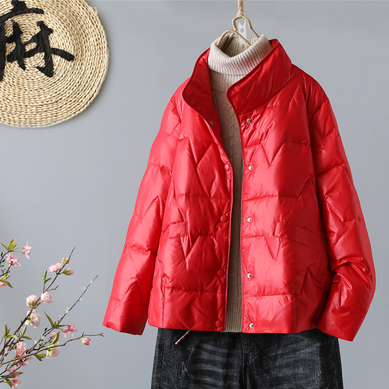 2023年文艺范冬季女士棉衣宽松短款轻薄时尚保暖棉服外套立领棉袄,淘宝优惠券,粉丝福利购,淘宝优惠卷