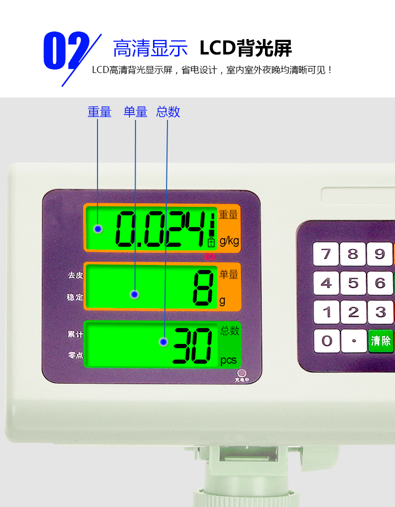 计数秤电子秤5g2g称货物台秤精准电子称商用100kg150公斤工业计数 - 图1