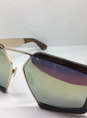 E8504S EJE Optico Sistema手工黑色个性金色框太阳镜不规则几何