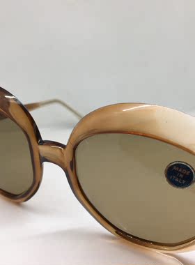 Vintgae 70年代O.Friulana 手工板材大框太阳镜意大利产玻璃镜片
