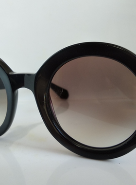 GIGI Studios  Laura 黑色手工板材圆框太阳镜墨镜西班牙