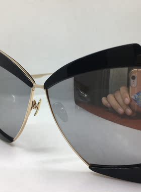 EJE Optico Sistema J2033/S手工金色黑色大框太阳镜遮脸墨镜个性