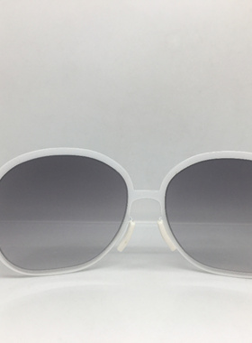 ACBERLIN 白色超薄合金圆框太阳眼镜架男女通用墨镜无螺丝
