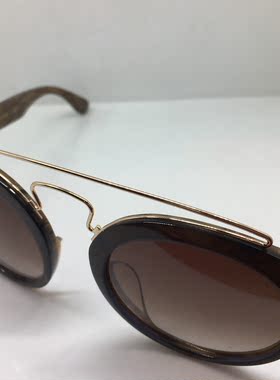 E8466S EJE Optico Sistema手工板材黑色圆框复古太阳镜墨镜