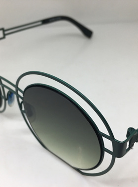 super sung ss094绿色合金个性圆弧框太阳眼镜墨镜