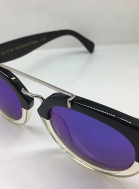 E8321S EJE Optico Sistema手工板材黑色透明拼接复古太阳镜墨镜