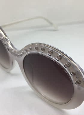 vintage手工板材大框圆形太阳镜墨镜