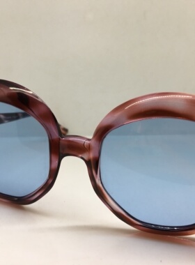 Vintgae 70年代O.Friulana 手工板材大框太阳镜意大利产玻璃镜片