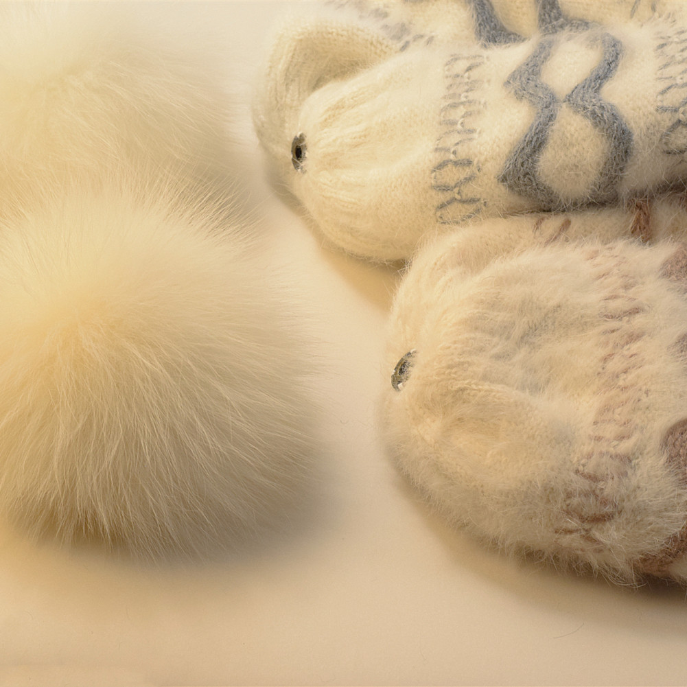 冰岛兔毛双层狐狸毛球帽子女冬季加绒护耳保暖针织雷锋帽滑雪帽潮,淘宝优惠券,粉丝福利购,淘宝优惠卷