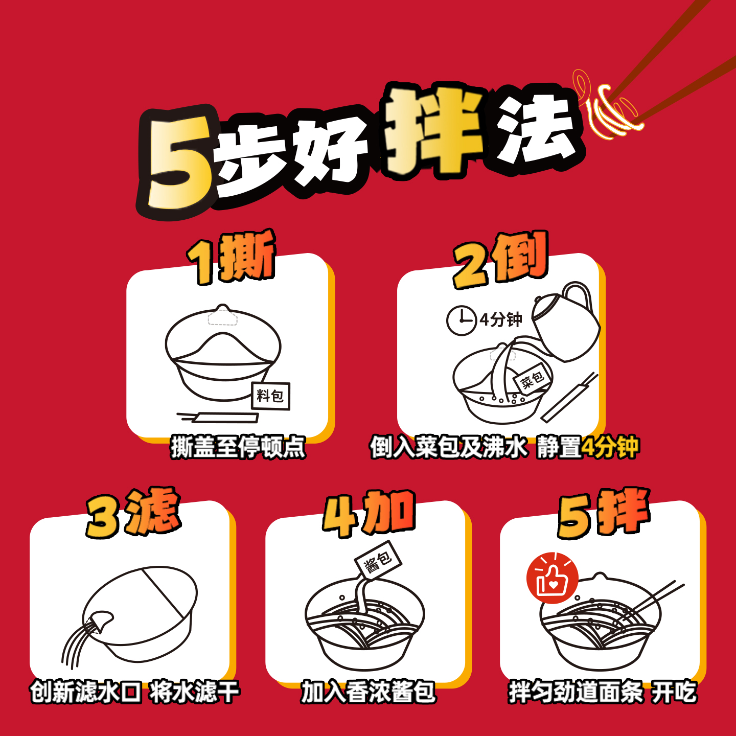 康师傅干拌面整箱碗面红烧香辣酸菜牛肉番茄鸡蛋方便宿舍速食泡面 - 图3