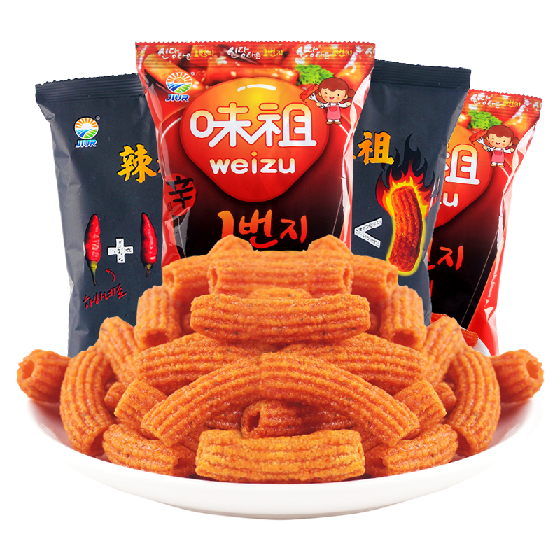 韩国进口九日炒年糕条100g*3袋 味祖甜辣打糕条膨化宿舍休闲零食