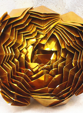 半成品九品莲花金金色莲花盆