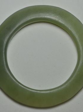 高古玉环文化期刃楞项饰吊坠风化桔皮包浆熟美古董收藏玉佩饰包邮