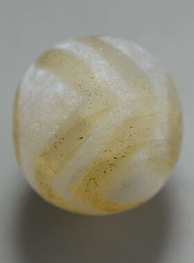 千年镶蚀白玉髓风化纹骠珠措思天珠缠丝玛瑙蚀纹珠真品古珠老珠子