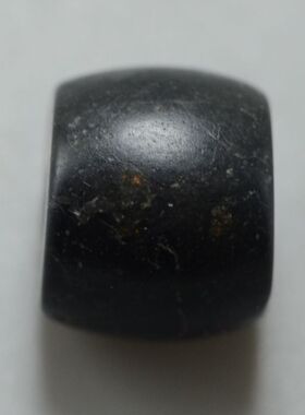 夏家店文化高古煤晶珠鼓形配珠碳晶黑色精品古董收藏老珠真品包老