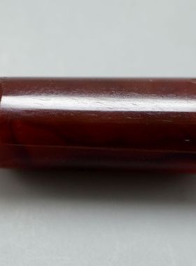 辽代酒红玛瑙管流行中古珠项饰吊坠佩饰老珠子古董收藏老物件放漏