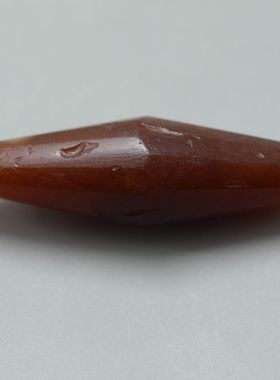 高古老红玛瑙珠汉代时期项饰棱管古玉佩饰吊坠项链配珠精品放漏