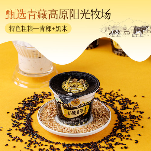 【青海特产】青海小西牛青稞黑米老酸奶高原谷物酸奶  150g*12杯 - 图0