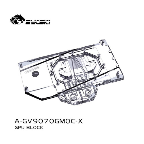 Bykski技嘉RX9070XT GAMING OC 16G魔鹰小雕散热器显卡分体水冷头 - 图3